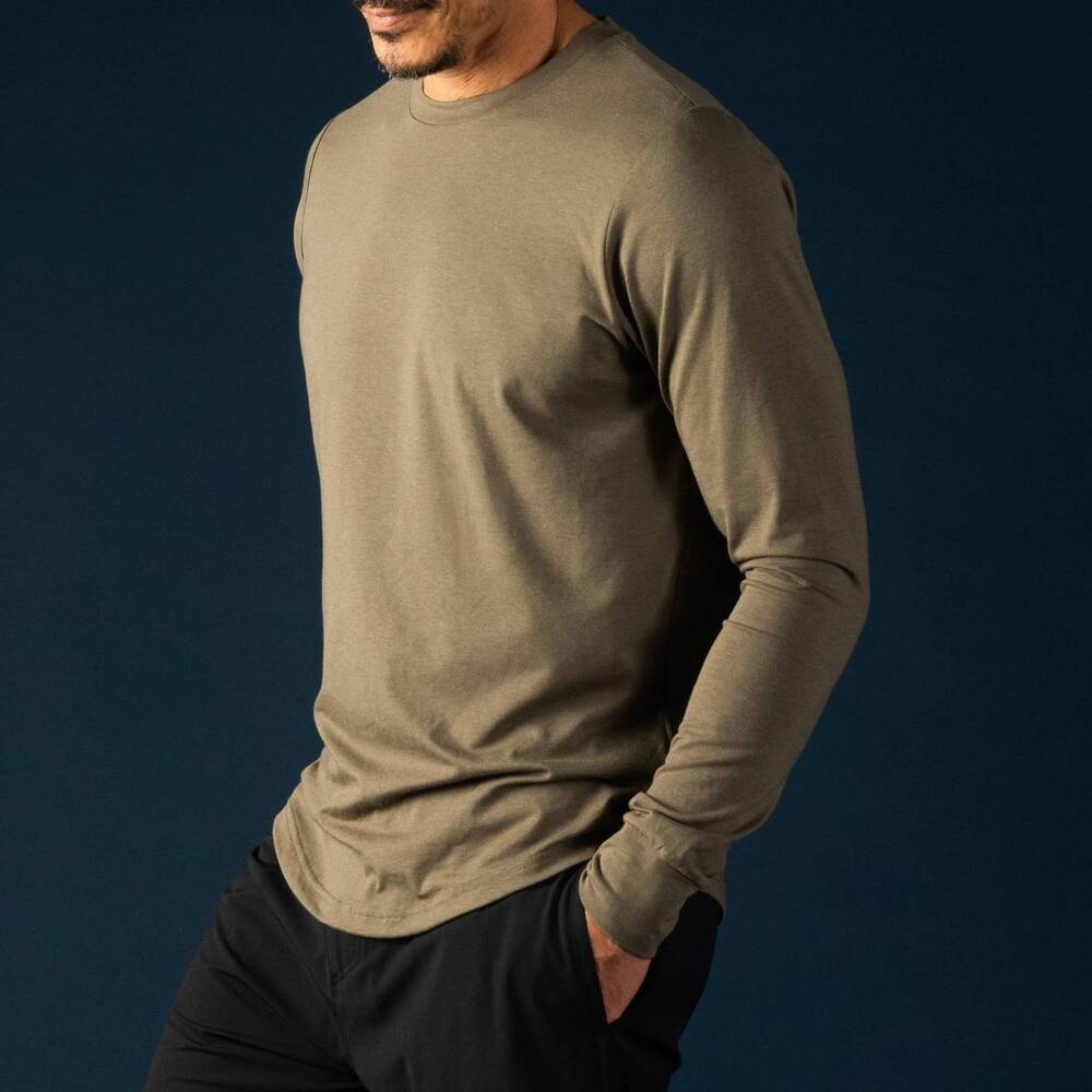 NEW LAIRD men's quattro cotton blend long sleeve in army